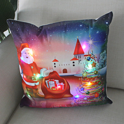 Super Soft Plush Christmas LED Lantern Pillowcase by Anti Spier