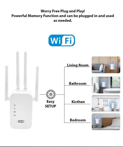 WiFi Range Extender Internet Booster Network Router Wireless Signal Repeater by Anti Spier