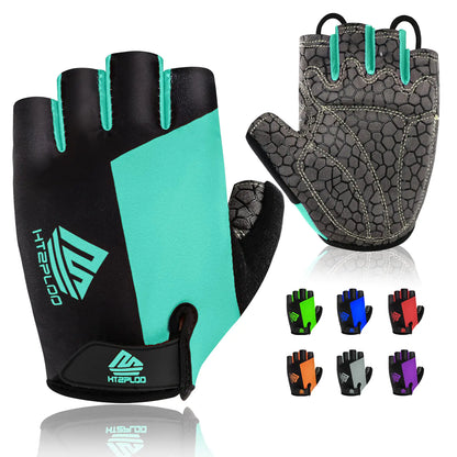 Bike Gloves Cycling Gloves Biking Gloves Bicycle Gloves for Men Women with Anti-Slip Shock-Absorbing Pad,Light Weight Half Finger Gloves for Cycling Workout Training Outdoor Black&gray X-Large by Anti Spier