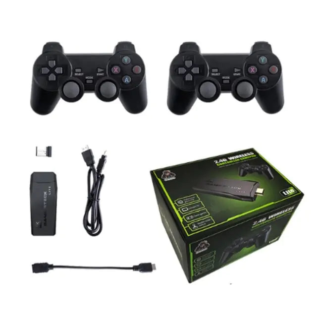 Ewwke M8 Video Game Console 2.4G Double Wireless Controller Game Stick 4K 10000 Games 64GB Retro Games by Anti Spier