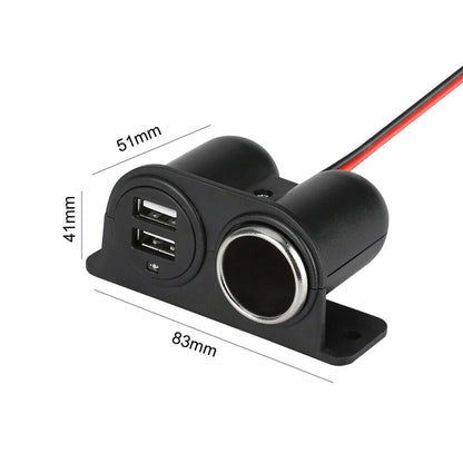 Car Cigarette Lighter Socket Splitter Dual USB Charger Power Adapter Outlet 12V by Anti Spier