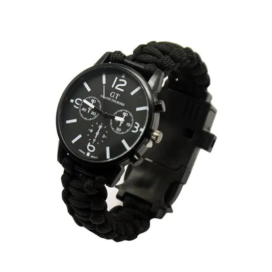 Outdoor Multi function Camping Survival Watch Bracelet Tools With LED Light by Anti Spier