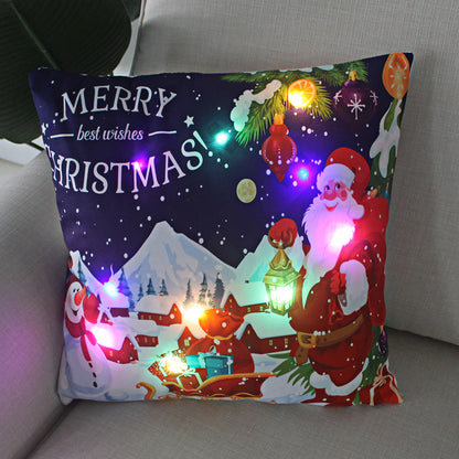 Super Soft Plush Christmas LED Lantern Pillowcase by Anti Spier