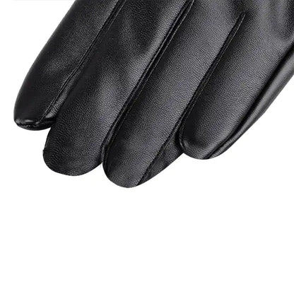 Autumn Warmth Stylish Vegan Leather Touch Smart Gloves by Anti Spier