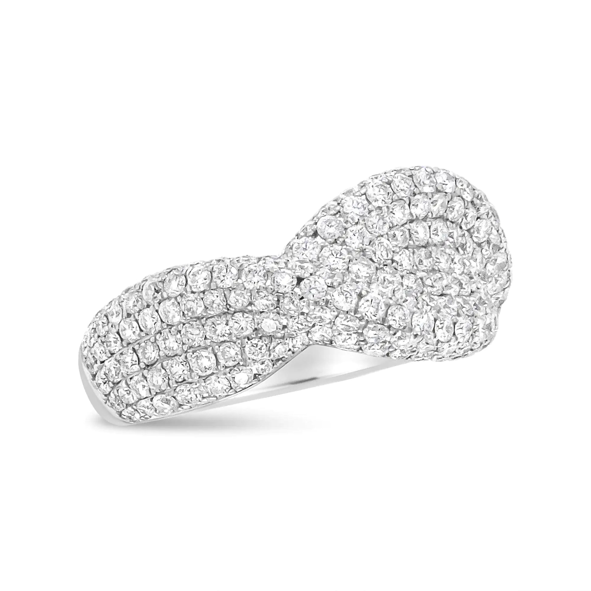 18K White Gold Cluster 2 1/4 Cttw Diamond Fashion Ring (F-G Color, VS1-VS2 Clarity) by Anti Spier