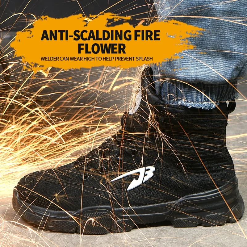 Men's Winter Safety Work Boots - Steel Toe Waterproof Insulated Construction Boots by Anti Spier