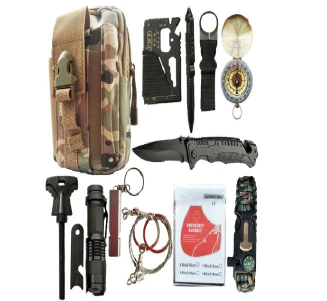 Travel Multifunctional Outdoor Survival kits by Anti Spier