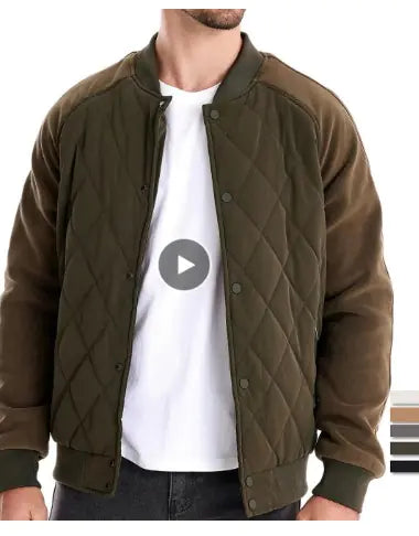 Mens Patchwork Thick Fleece Lined Jacket by Anti Spier