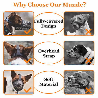 Pet Dog Mouth Cover Mask by Anti Spier