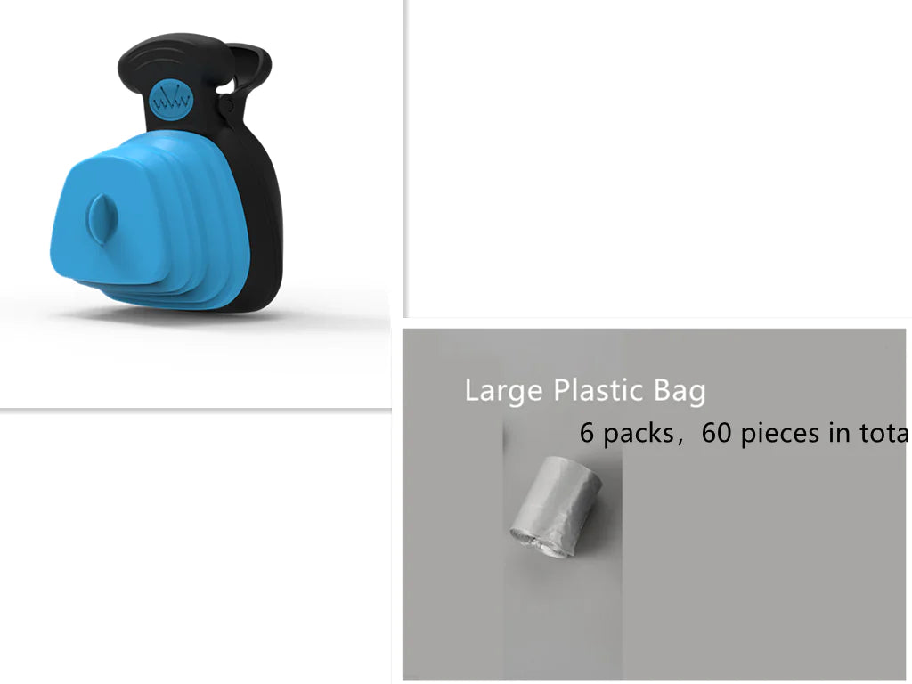 Pet Dog Poop Bag Dispenser with Foldable Poop Scoop by Anti Spier