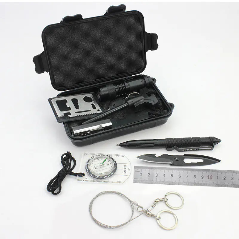 Survival Tool Set for Outdoor Emergency and Travel by Anti Spier