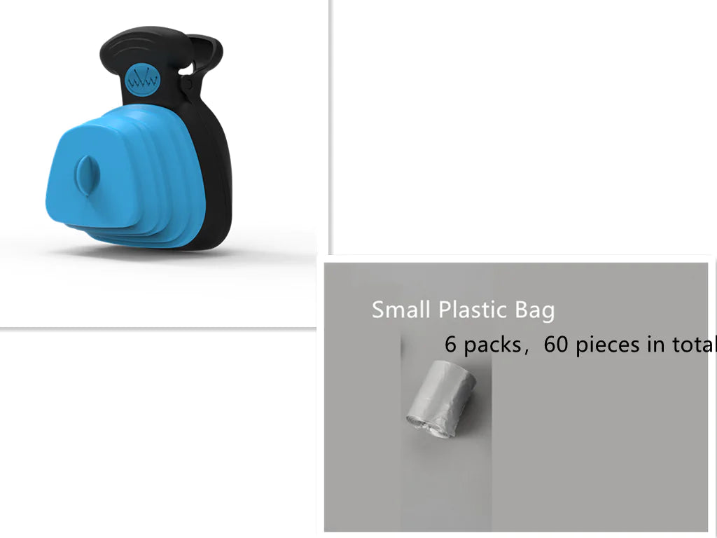 Pet Dog Poop Bag Dispenser with Foldable Poop Scoop by Anti Spier