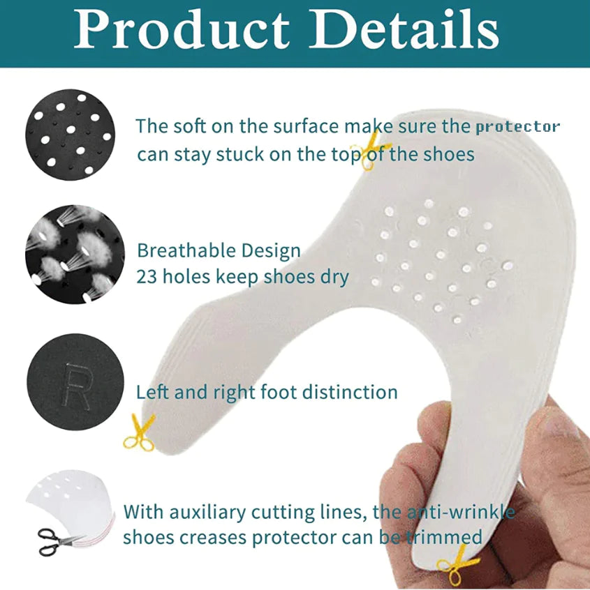 5 Pairs Shoe Protector Anti Crease Force Fields Cover Toe Cap Creasing Decreaser by Anti Spier