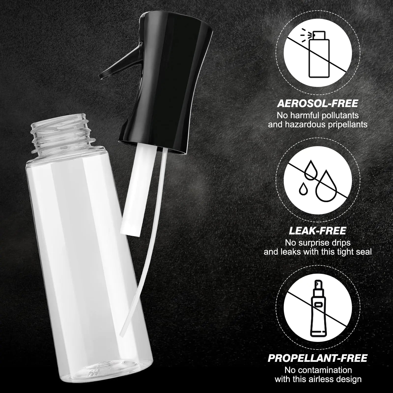 Continuous Spray Bottle for Hair (10.1oz/300ml) 2 Pack Home Essentials Spray Bottles For Cleaning Empty Ultra Fine Water Mister Sprayer For Hairstyling Garden Plants Curly Hair Perfume Etc by Anti Spier