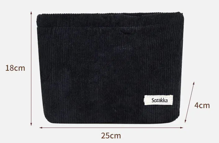Corduroy Makeup Organizer Clutch by Anti Spier