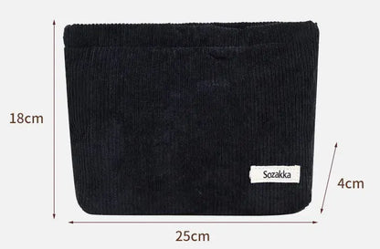 Corduroy Makeup Organizer Clutch by Anti Spier