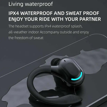 New Bluetooth 5.1 Headset Wireless Earbuds Earphones Stereo Headphones Ear Hook by Anti Spier