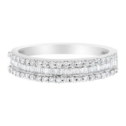14KT White Gold 1/2 Cttw Diamond Modern Band Ring (H-I Color, SI2-I1 Clarity) by Anti Spier