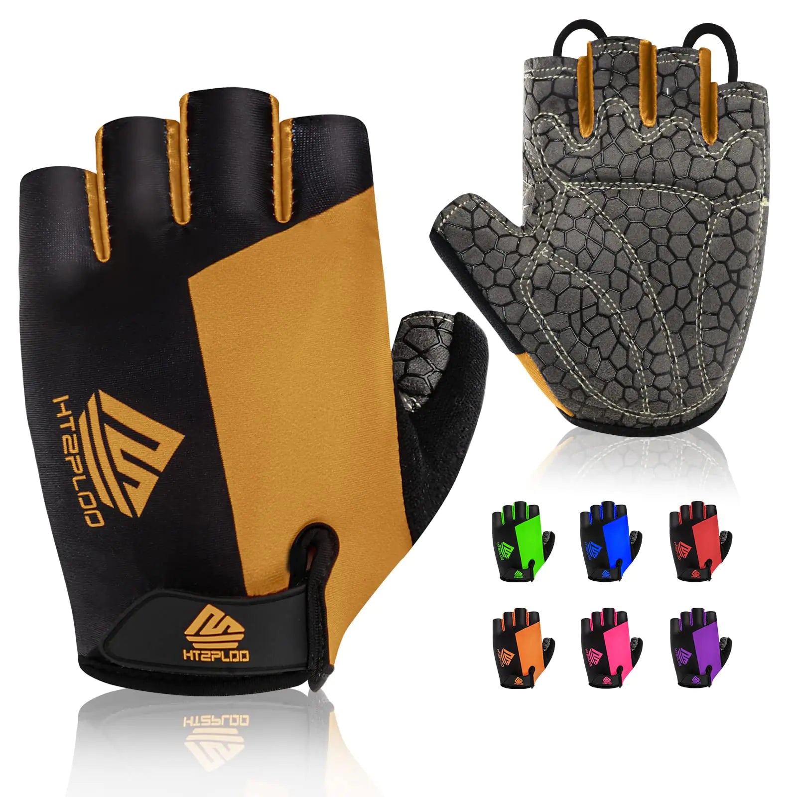 Bike Gloves Cycling Gloves Biking Gloves Bicycle Gloves for Men Women with Anti-Slip Shock-Absorbing Pad,Light Weight Half Finger Gloves for Cycling Workout Training Outdoor Black&gray X-Large by Anti Spier