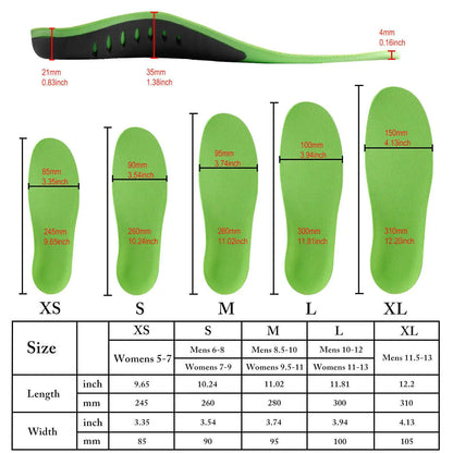 Orthotic Shoe Insoles Inserts Flat Feet High Arch Support For Plantar Fasciitis by Anti Spier