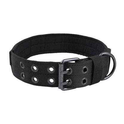 2" Wide Tactical Heavy Duty Nylon Large Dog Collar K9 Military With Metal Buckle by Anti Spier