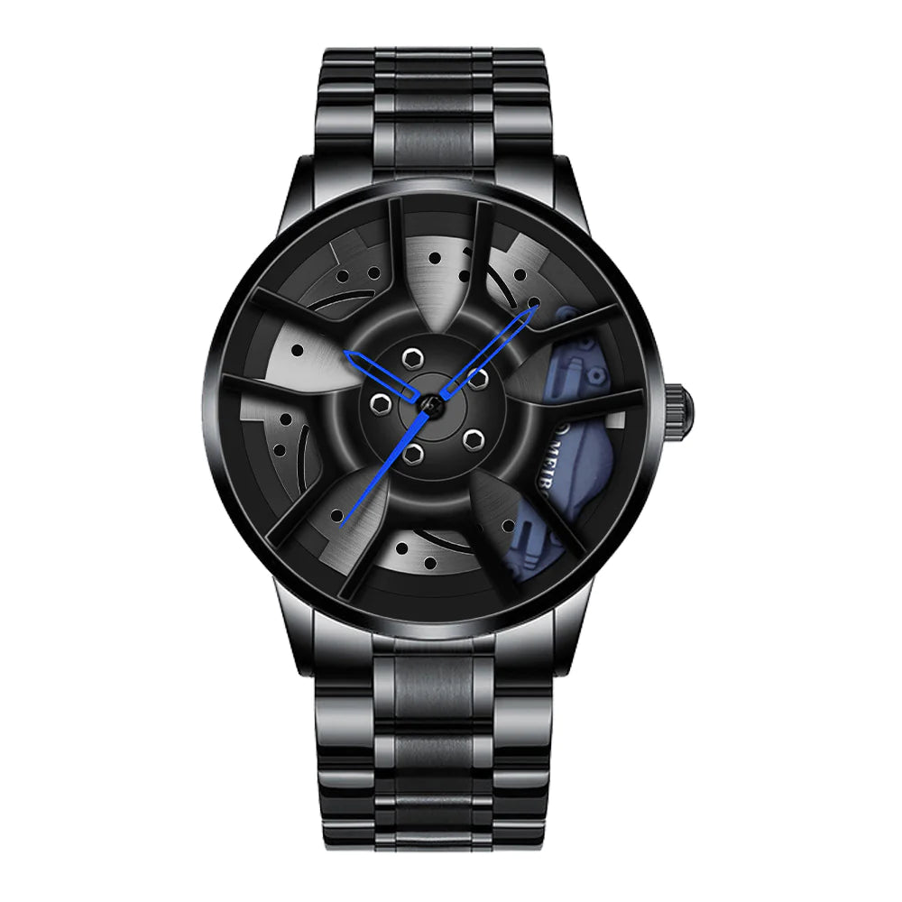 Men's Vacuum Plating Wheel Style Quartz Watch by Anti Spier