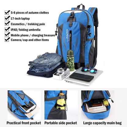 40L Men Women Travel Backpack Rucksack Camping Laptop Hiking School Book Bag USA by Anti Spier