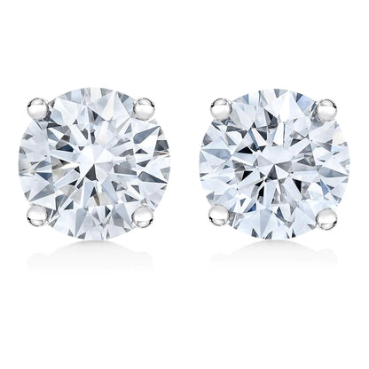 14K White Gold 1/2 Cttw 4-Prong Set Brilliant Round-Cut Solitaire Lab Grown Diamond Push Back Stud Earrings (F-G Color, VS2-SI1 Clarity) by Anti Spier