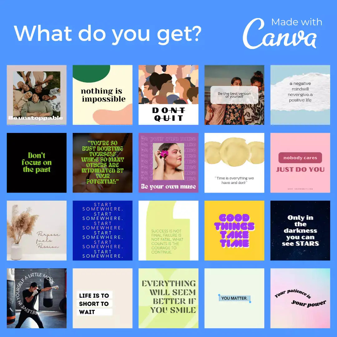 Downloadable Instagram Content Quote 100 Template by Anti Spier