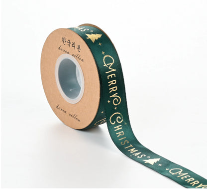 Ribbon Printed Christmas Design Decoration Gift Packing by Anti Spier
