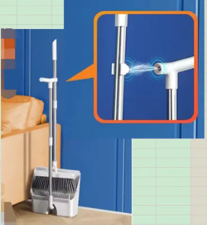 Home Windproof Floor Broom & Dustpan Set by Anti Spier