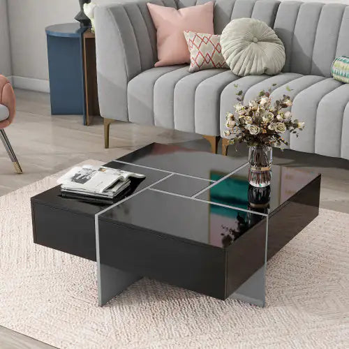 Unique Design Coffee Table With 4 Hidden Storage Compartments by Anti Spier