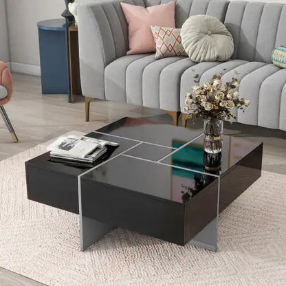 Unique Design Coffee Table With 4 Hidden Storage Compartments by Anti Spier