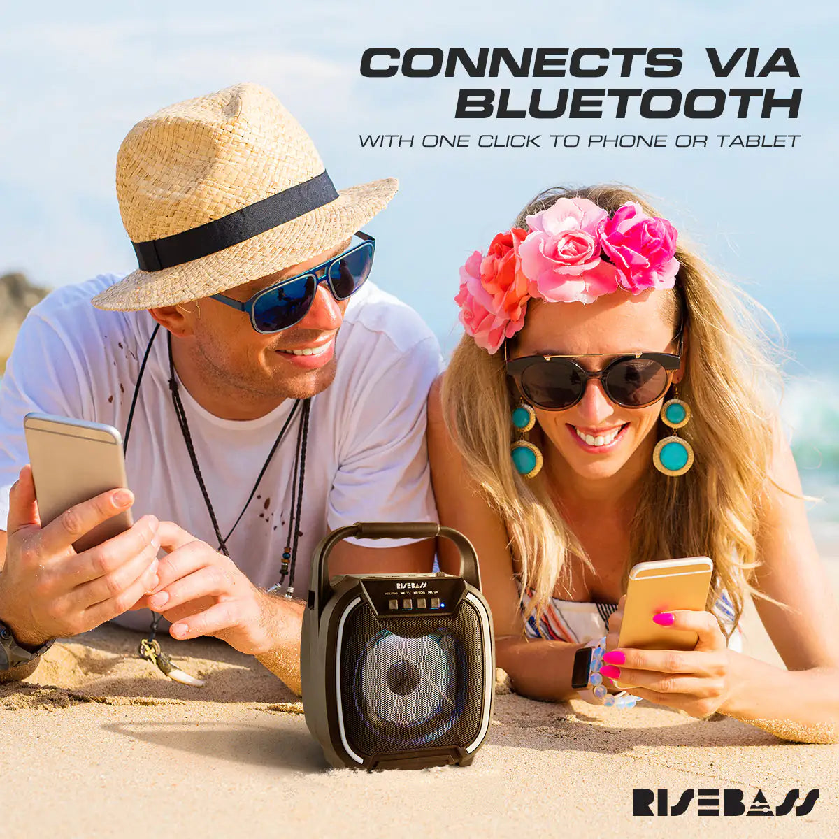 8" 600 watt Speaker - Portable Wireless Bluetooth Speaker with TWS Function by Anti Spier