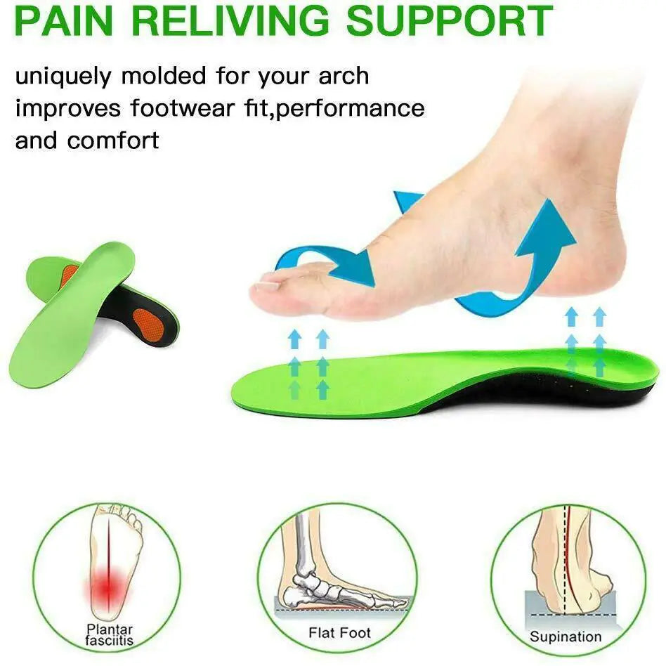 Orthotic Shoe Insoles Inserts Flat Feet High Arch Support For Plantar Fasciitis by Anti Spier