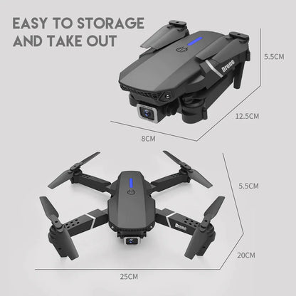 2023 New RC Drone With 4K HD Dual Camera WiFi FPV Foldable Quadcopter +4 Battery by Anti Spier