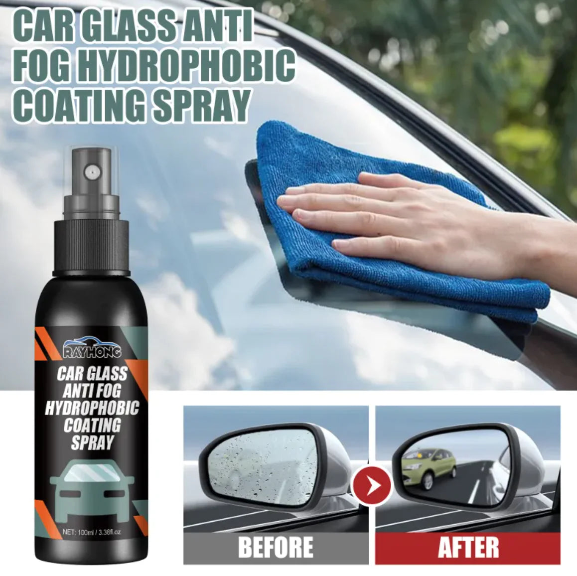 Hydrophobic Windshield Cleaning Spray by Anti Spier