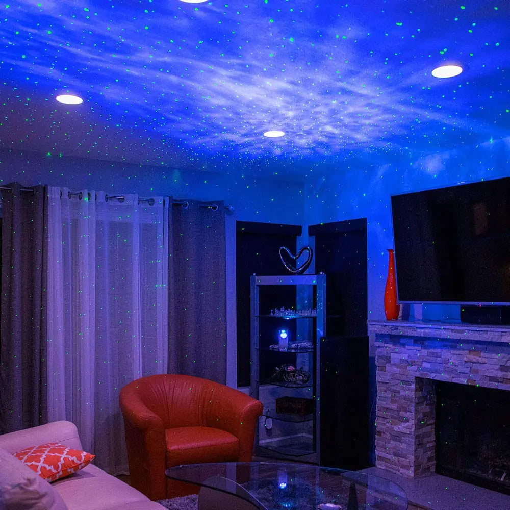 Alexa Compatible Laser Projector w/LED Nebula Cloud for Game Rooms, Home Theater, or Night Light Ambiance by Anti Spier