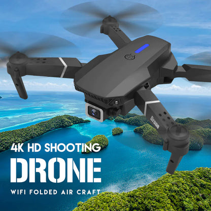 2023 New RC Drone With 4K HD Dual Camera WiFi FPV Foldable Quadcopter +4 Battery by Anti Spier