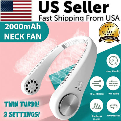 USB Portable Hanging Neck Fan Cooling Air Cooler Little Electric Air Conditioner by Anti Spier