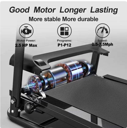 Folding Treadmill with Pulse Sensor by Anti Spier