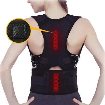 Posture Corrector Support Magnetic Back Shoulder Brace Belt Band For Men Women by Anti Spier