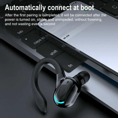 New Bluetooth 5.1 Headset Wireless Earbuds Earphones Stereo Headphones Ear Hook by Anti Spier