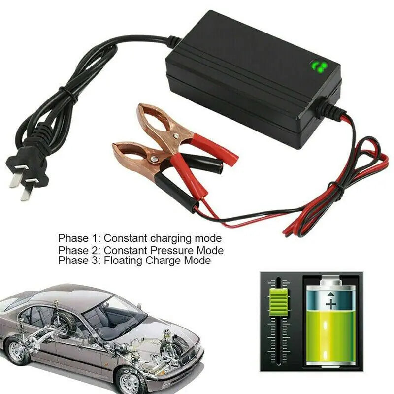 Portable 12V Auto Car Battery Charger Truck Trickle Maintainer Boat Motorcycle by Anti Spier
