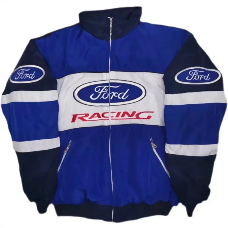 F1 Motorcycle Racing Jacket with Vintage Embroidery by Anti Spier