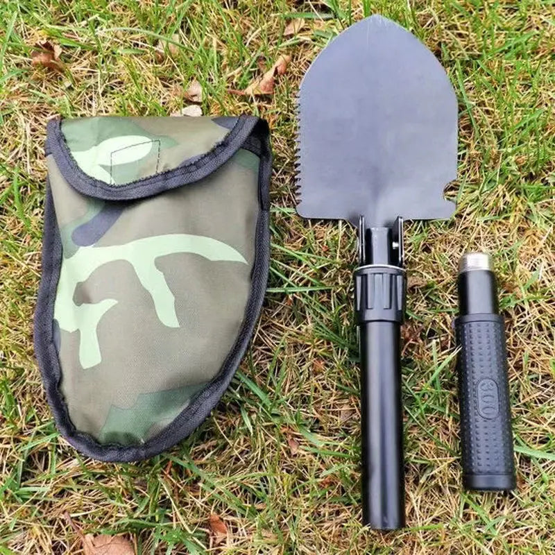 Compact Outdoor Multi-Tool Shovel with Folding Pickaxe by Anti Spier