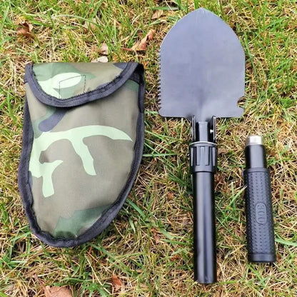 Compact Outdoor Multi-Tool Shovel with Folding Pickaxe by Anti Spier