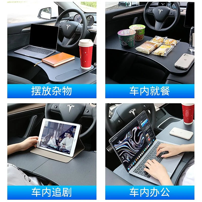 Tesla Car Steering Wheel Table Board by Anti Spier
