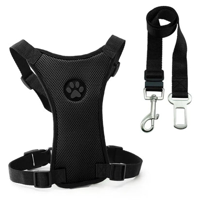 Dog supplies Breathable mesh chest straps Pet car safety chest back by Anti Spier