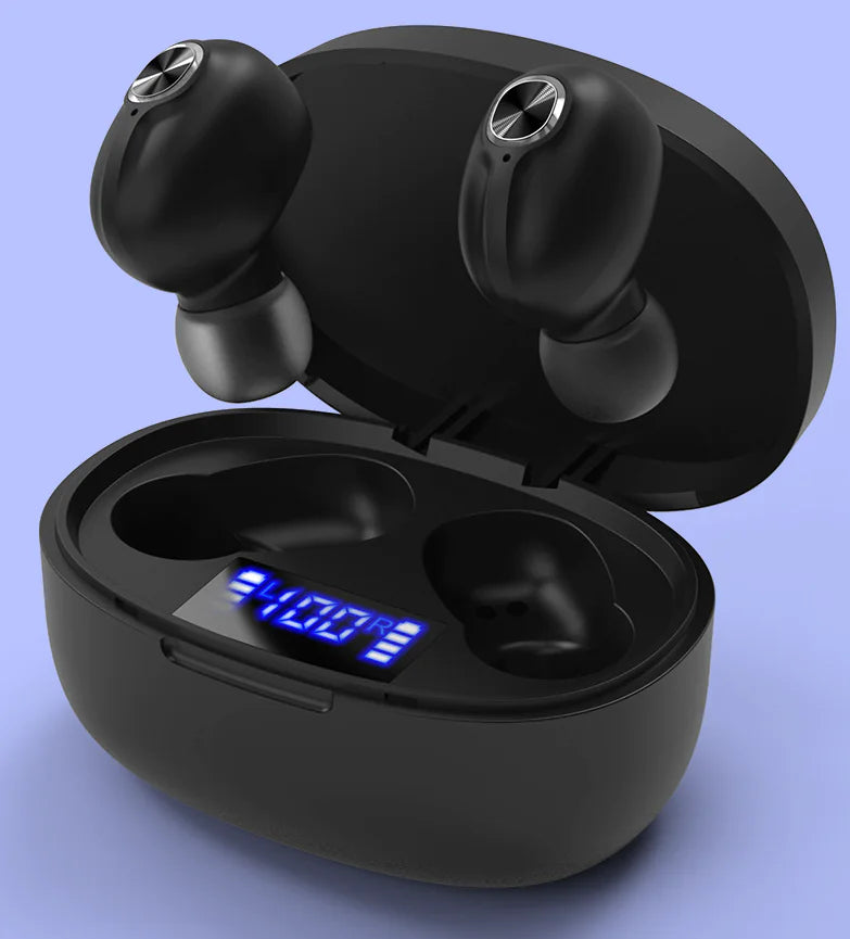 TWS Bluetooth Earbuds Waterproof Bluetooth 5.1 Headset Noise Cancelling Wireless by Anti Spier